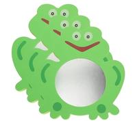 Gatuida Giocattolo Da Bagno Specchio Per Bambini Set 3 Pezzi Verde in Eva Dimensione Mani Piccole Bordi Lisci Sicuri Gioco Educativo Galleggiante Per Doccia e Bagnetto