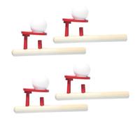 Gatuida Giocattolo Palla Galleggiante e Gioco di Soffiaggio per Bambini, Set 4 Pezzi in Legno Leggero, Stimola Coordinazione Occhio-mano e Controllo del Respiro, per Attività Familiari