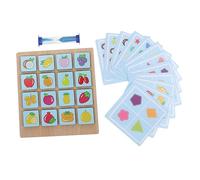 Gatuida Gioco da Tavolo Educativo per Legno da Carte Frutta per Allenamento Memoria e Coordinazione Mano Cervello Gioco Interattivo Genitore Figlio per Sviluppo Cognitivo e Concentrazione
