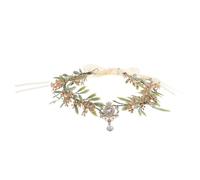 Gatuida Gocce d'acqua tra le sopracciglia fascia per fiore donna copricapo floreale da donna Crown di fiore fata copricapo di fiori copricapo con di fiori fata plastica