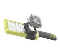 Gatuida Grattugia Aglio e Affettaverdure, Verde, Acciaio Inossidabile e Plastica, Multifunzione, Foro per Appenderlo, Utensile da Cucina Manuale per Frutta e Verdure