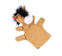Gatuida Guanto a Cinque Dita a Forma di Animale Marrone in Peluche Corto e Cotone Pp, Giocattolo Burattino per Raccontare Storie e Sviluppare L'immaginazione