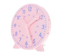 Gatuida Guarda i Responsabili Didattici Orologio di Apprendimento Precoce Giocattolo di Orologio Imparare L'orologio per i Orologio Homeschool Plastica Rosa