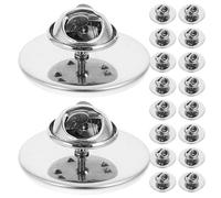 Gatuida Kit da 50 pezzi di fermagli per spille - Fermagli a farfalla per spille - di bloccaggio in metallo di ricambio facili da usare per progetti artigianali 0,79X0,79X0,47"