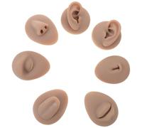 Gatuida Kit di Pratica per Tatuaggio e Piercing in Silicone Realistico, 7 Pezzi, Leggero, per Addestramento Professionale di Orecchio Naso Labbro e Lingua