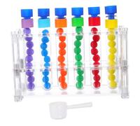 Gatuida Kit Didattico per Ordinamento Colori e Palline Multicolori Test Tube con Supporto Resistente e Cucchiai Ergonomici Attività Montessori per Sviluppo Motorio e Riconoscimento