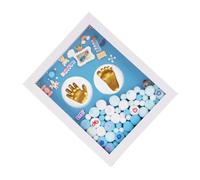 Gatuida Kit Regalo per Impronte Mani e Piedi in Acrilico Oro per Ragazzo Ragazza Cornice da Appoggio, come Ricordo per Battesimo o Primo Compleanno