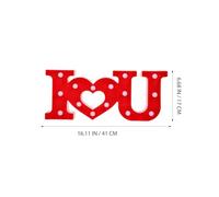 Gatuida Lampada Decorativa a LED per Proposte e Dichiarazioni D’Amore Luce Notturna Romantica Rossa Grande Ornamento Luminoso per Casa e Feste Design Creativo Lettere Luminose per