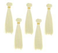 Gatuida Liscia 5 Pezzi 15 Cm Parrucche Resistenti al per Progetti Scolastici Facili Indossare per