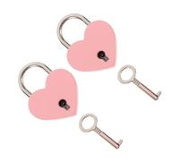 Gatuida Lucchetti dei Desideri a Forma di Cuore per Coppie Set da 2 Pezzi Colorati con Chiavi Lucchetti per Borse e Valigie Protezione Sicurezza Bagagli e Decorazione Regalo Romantico