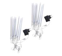Gatuida Luci a Pioggia Meteorica LED Blu 2 Pezzi con Effetto Scintillante Risparmio Energetico in Pvc per Decorazione Natalizia e Ristorante