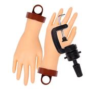 Gatuida Mani per Pratica di Manicure in Silicone Flessibile con Supporto Morsetto da Scrivania per Esercitazioni di Nail Art e Tecniche di Unghie
