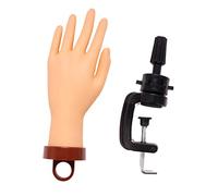 Gatuida Mano Artificiale per Esercitarsi le Unghie con Supporto, Riproduzione Realistica in Materiale Durevole, Pratica di Manicure Portatile per Nail Art Principianti