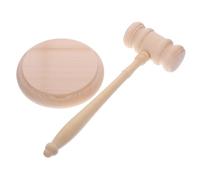 Gatuida Martello Giudice in Faggio con Base Martelletto Multifunzionale per Tribunale e Legale Naturale Resistente e Compatto