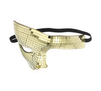 Gatuida Maschera Disco Glitter Faccia Riflettente Oro per Feste Halloween Costume Unisex Design Confortevole e Riflettente per Serate Tema