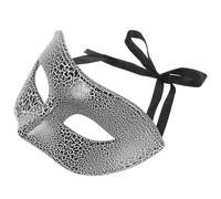 Gatuida Maschera Halloween Metà Volto con Effetto Crepa Nera Maschera Carnevale Mascherata Unisex Visibilità Migliorata e Colori Resistenti per Costume Cosplay e Feste