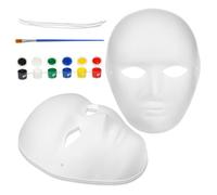 Gatuida Maschere da Dipingere per Volto Maschere Bianche Leggere e Resistenti per Halloween Feste Maschera e Progetti Diy con Colori e