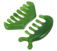 Gatuida Massaggiatore per Cuoio Capelluto Pettine Tascabile per Punti di Agopuntura, Set 2 Pezzi Pettine Professionale a Denti Larghi per Massaggio Rilassante di Testa e Collo, Design