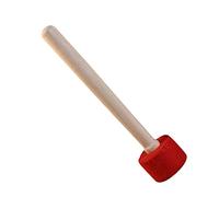 Gatuida Mazza Per Campane Tibetane Avvolta Piccola Rossa Testa in Silicone Mazzuolo Per Ciotola Tibetana Battitore Portatile Accessorio Resistente Per Meditazione e Rilassamento