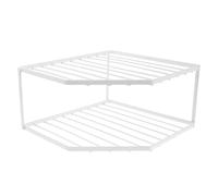 Gatuida Mensola portaoggetti per armadietto - Mensola angolare - portaoggetti per piano cucina, porta spezie per piatti, ciotole, pane, dispensa, bianco