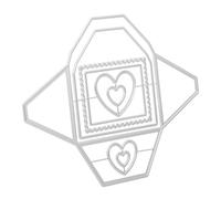 Gatuida Metal Cutting Dies Background Frame for Card Making Precision Metal Stencil Templates for Scrapbooking DIY Albums Envelopes And Paper Crafts Compatible with Die Cutting Machines