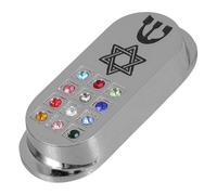 Gatuida Mezuzah da Viaggio in Lega di Ferro Liscia, Targa Decorativa Ebraica Vintage per Auto, Placca di Protezione Hoshen per Benedizione e Santità del Veicolo, Complemento Judaica