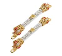 Gatuida Mezuzah in Metallo per Porta, 2 Pezzi - con Pergamene Judaica Religiosa, di Benedizione Ebraica, Artigianato Durevole per Hannukah Ebraico E Inaugurazione della Casa
