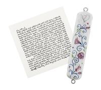 Gatuida Mezuzah per Porta Esterna con Pergamena Kosher Inclusa Custodia per Mezuzah Ebraica Dipinta Mano in Lega di Zinco Decorazione per Stipite Porta Versatile per Arredamento Casa