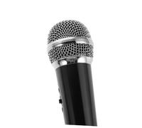 Gatuida Microfono Cablato Portatile in Metallo per Canto e Registrazione Mini Compatibile con Speaker Esterni Design Moderno Nero e Argento