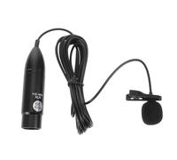 Gatuida Microfono Lavalier Professionale Xlr Tre Pin Riduzione del Rumore Microfono Clip per Bavero Configurazione Semplice per Discorsi Registrazioni e Trasmissioni Live