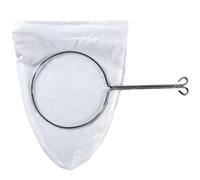 Gatuida Milk Straining Bag, Filter Mesh Bag Riutilizzabile, Bianco, Cerniera e Anello in Acciaio Inox, a Rete, per Milk Tea e Medicina Tradizionale Cinese