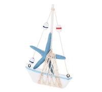 Gatuida Mini di Barca a Vela Arredamento per la casa Nautico Arredamento a Tema Nautico Decorazione casa Home Decoration Barca a Vela in Legno di Barca Mediterranea