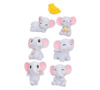 Gatuida Mini Statuine Elefante in Resina Per Decorazioni Cartone Animato Ornamentali Per Bonsai e Interni Figurine Resistenti e Creative Per Casa Ufficio Libreria Stile Misto