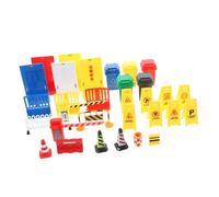 Gatuida Miniature Segnali Stradali e Barriere Giocattolo Educativo Traffico per Simulazione Blocchi Stradali per Apprendimento Sicurezza e Gioco Immaginativo