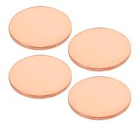 Gatuida Monete Vuote in Metallo Bordo Filettato 44 Mm 4 Pezzi Rosso Scuro per Incisione Laser e Artigianato Fai da Te - Monete Commemorative Grezze per Creazione di Regali e