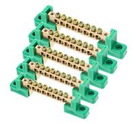 Gatuida Morsettiera in Rame 5 Pezzi 8 Fori Barra di Distribuzione Elettrica Terminale di Messa a Terra per Cablaggio Ordinato e Connessioni Sicure in Impianti Domestici e Industriali