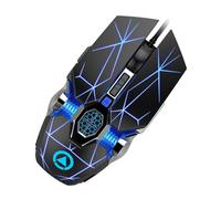 Gatuida Mouse da Gioco Cablato USB Sensore Ottico 3200 Dpi Tasti Supporto Inserto Abs Elettroplaccatura Laterale per Computer Desktop e Laptop
