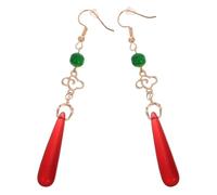 Gatuida Orecchini Pendenti Feng Shui Rossi a Goccia in Metallo Vintage Cinesi per Donna, Leggeri e Luminosi, Accessori Eleganti per Feste e Cosplay