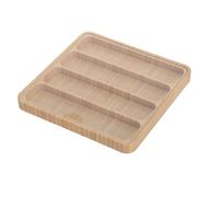 Gatuida Organizer per Cinturini per Orologi in Bambù Coperchio Acrilico Trasparente, Scatola Porta Cinturini a 4 Scomparti, Custodia Porta Accessori per Orologi per Esposizione