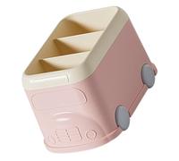 Gatuida Organizer Scrivania Multifunzione in Plastica Rosa Penne e Cutter Scatola con Scomparti per Ufficio e Casa Portamatite Compatto e Facile