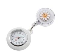 Gatuida Orologio da Infermiera Clip Allungabile in Lega Bianca Resistente All'acqua Quadrante Chiaro per Medici e Infermieri Durante la Settimana Dell'infermiere