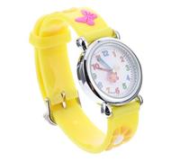 Gatuida Orologio da Polso con e Chiari Cinturino in Silicone Regolabile Giallo con al Preciso e Batteria Adatto Bambine Varie Età