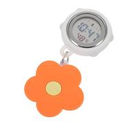 Gatuida Orologio Digitale Clip Infermieri con Fiore Arancione a Luminescenza Retrattile e Leggero Precisione Medica per Gestione Farmaci Accessorio Essenziale per Infermiere e Paramedici
