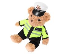 Gatuida Orsetto Poliziotto di Peluche Morbido con Uniforme Verde Giocattolo Educativo per Ragazzo Regalo Originale per Ragazzi e Bambine