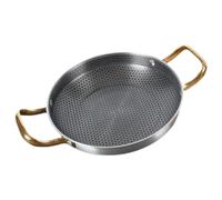 Gatuida Padella in Acciaio Inossidabile a Nido d'Arnia Antiscivolo Spessa per Friggere Crostacei e Uova Padella Non Stick Resistente AI Graffi per Pesce e Aragosta