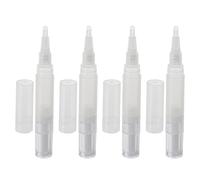 Gatuida Penna per Olio Unghie 4ml Punta Pennello, Set 4 Pezzi in Abs Bianco, senza Sprechi, per Oli Essenziali e Soluzioni Nutrienti