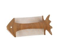 Gatuida Pettine a Sagoma di Pesce in Legno di Sandalo Naturale Portatile Intagliato a Mano con Denti Lisci per Massaggio del Cuoio Capelluto e Districante Antistatico