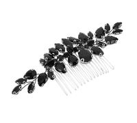 Gatuida Pettine da Sposa Strass Neri Cristalli Brillanti, Fermaglio Laterale Leggero e Confortevole, Accessorio Chioma Vintage per Matrimonio e Cerimonie, Compatibile Tutti gli Stili