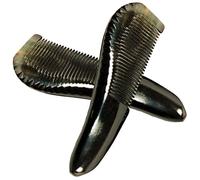 Gatuida Pettine Di Corno Di Bue Naturale 2 Pezzi 13-14 Cm, Pettine Da Massaggio Portatile Per Cuoio Capelluto, Antistatico Per Donna e Ragazza, Cura Chioma e Rimozione Nodi