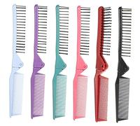 Gatuida Pettine Pieghevole Portatile 6 Pezzi, Spazzola Per Chioma Tascabile Liscia e Confortevole, Pettine Multifunzione Per Viaggio e Salone, Adatto a Uso Domestico e Professionale